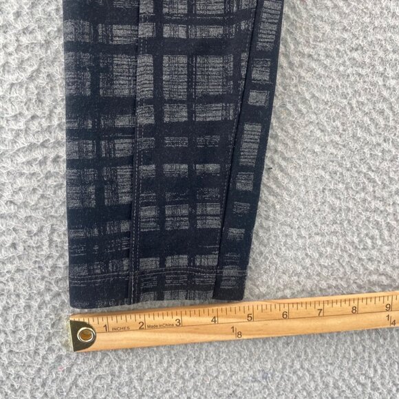 Lysse Pants Womens Large Black Plaid Ponte Leggings Pull On Stretch Activewear - Picture 11 of 12
